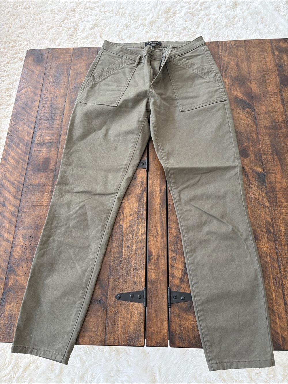 Banana Republic Olive Utility Drawstring Chinos